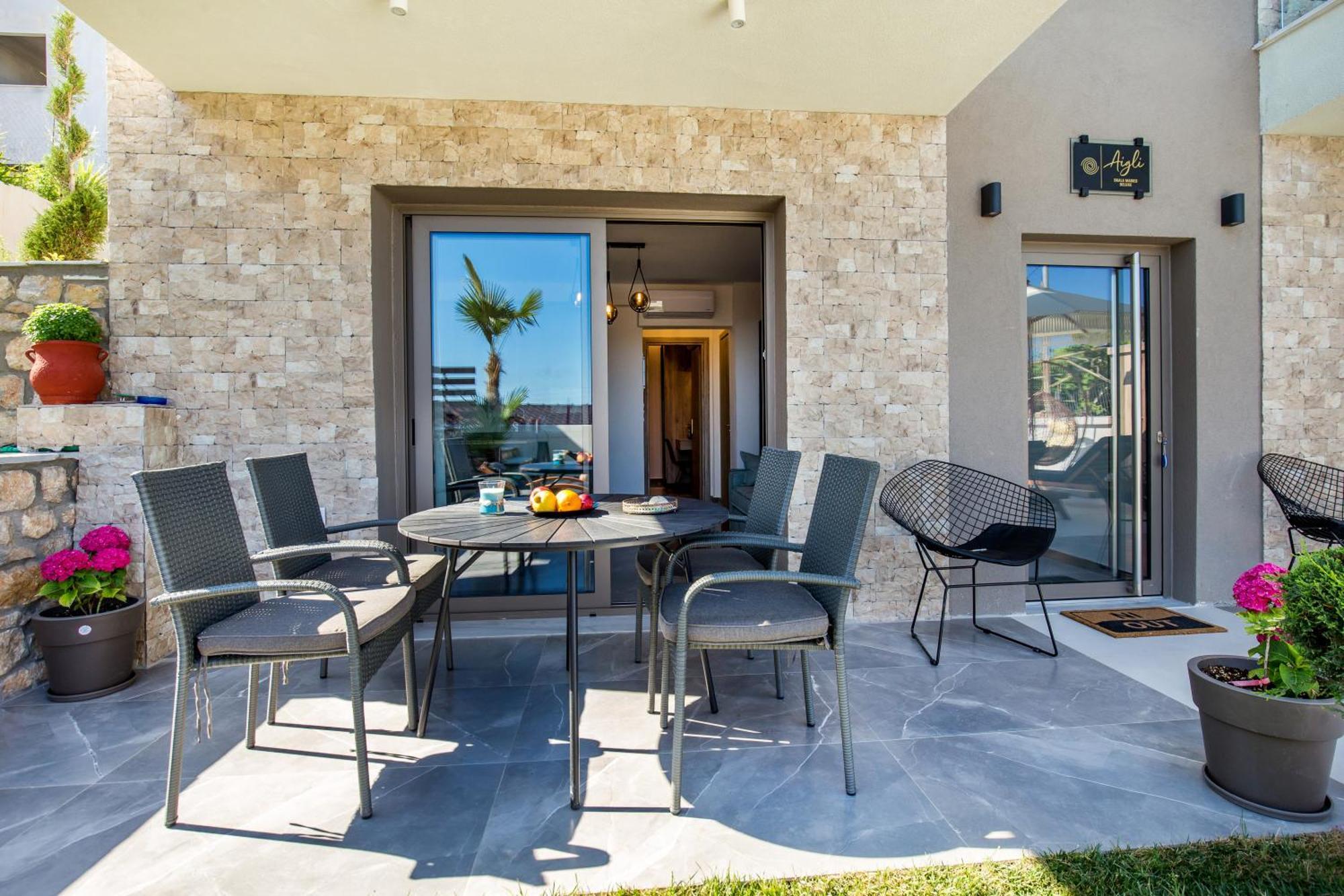 Aigli Skala Maries Deluxe Apartamento Skála Marión Exterior foto