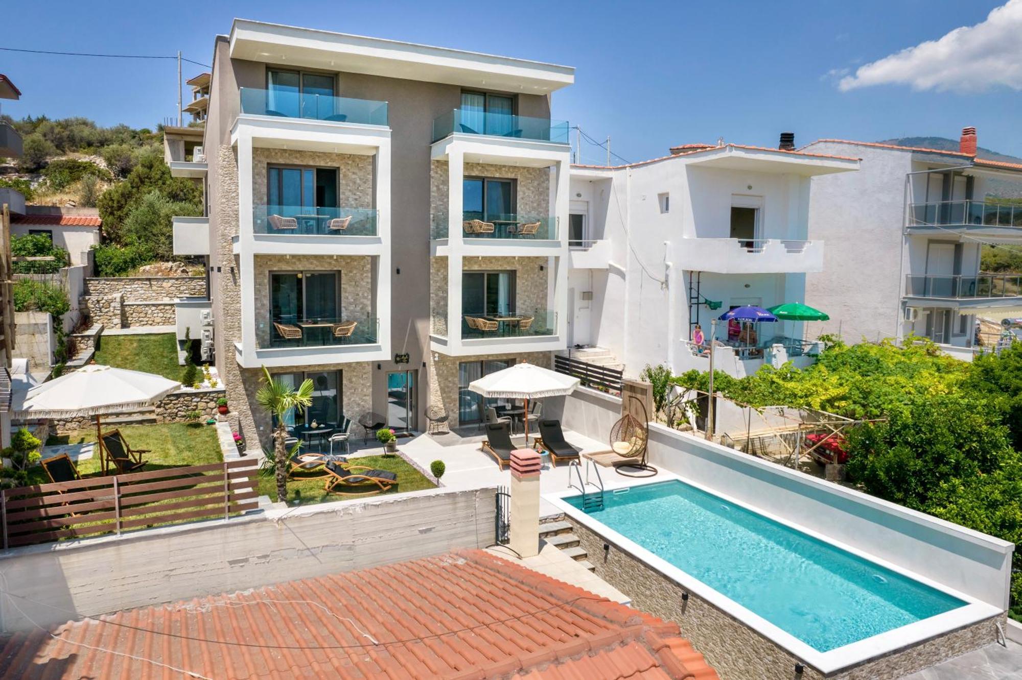 Aigli Skala Maries Deluxe Apartamento Skála Marión Exterior foto
